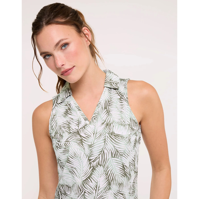 Vestido Polo Corto Verde Tropical - Ditara