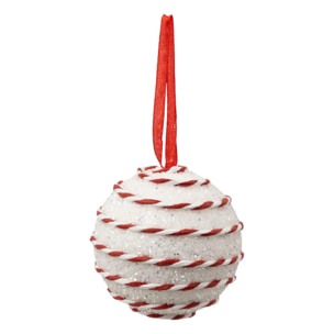 Boule de Noël paillette cordon 80mm