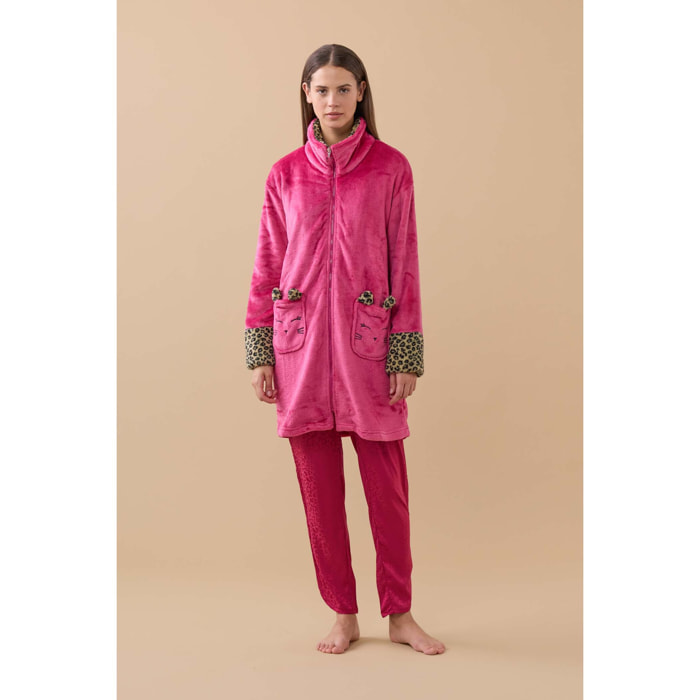 Vestaglia donna coral ghepardo Noidinotte