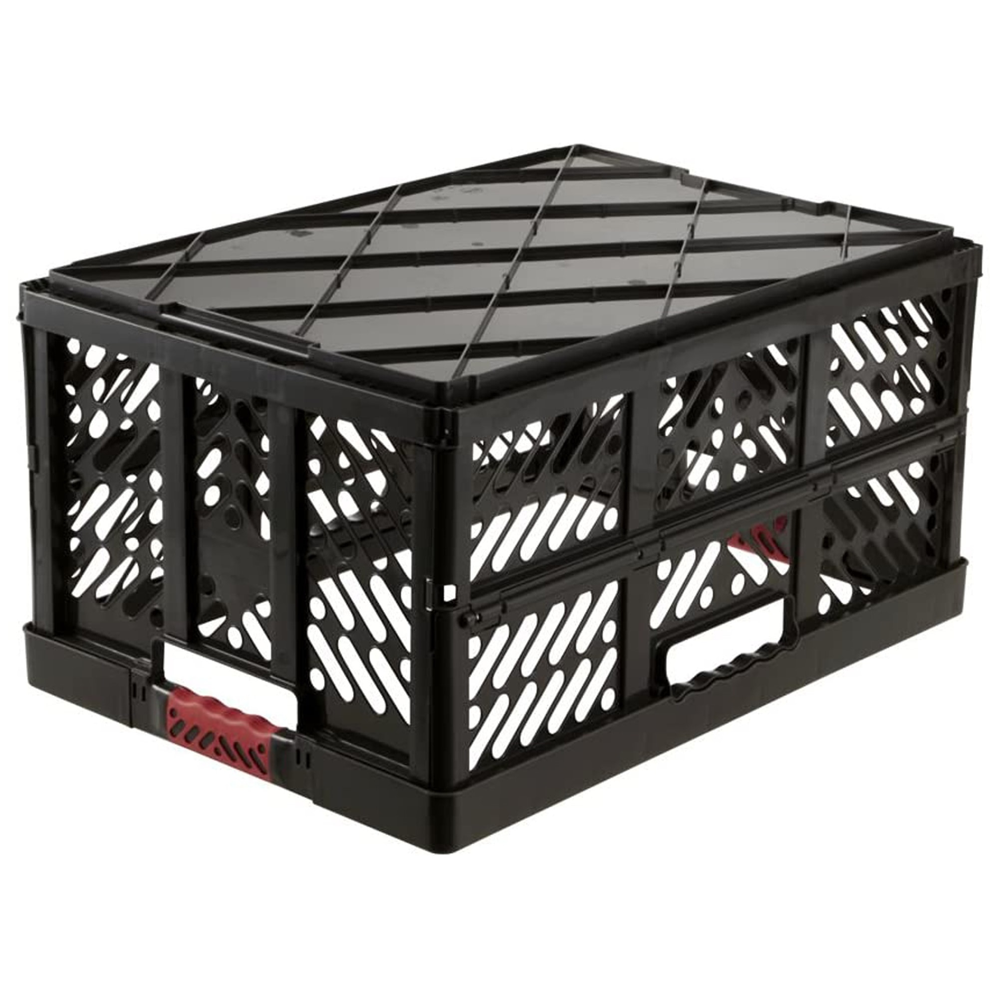 Robusta caja plegable con asas suaves, 54 x 37 x 28 cm, 45 l, ben, gris grafito