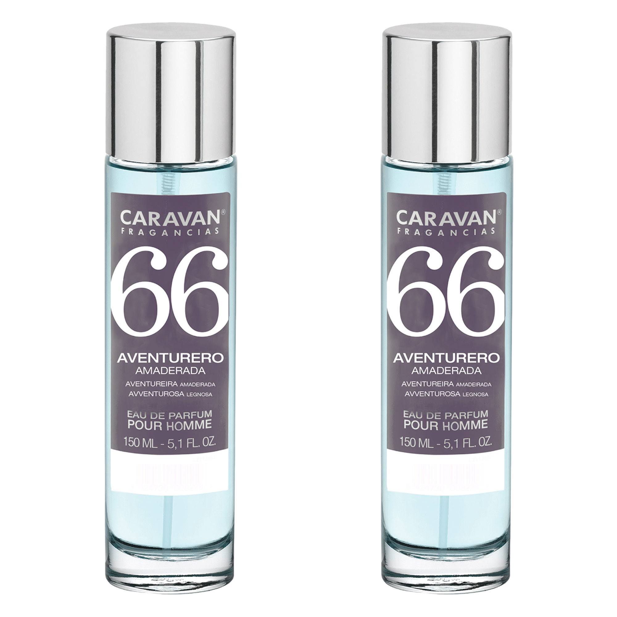 Caravan fragancias - caja de regalo con 2 perfumes nº66 de 150 ml, para hombre