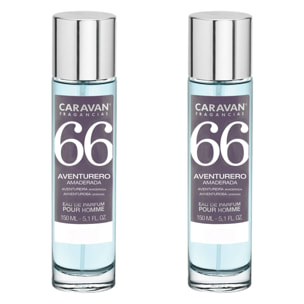 Caravan fragancias - caja de regalo con 2 perfumes nº66 de 150 ml, para hombre