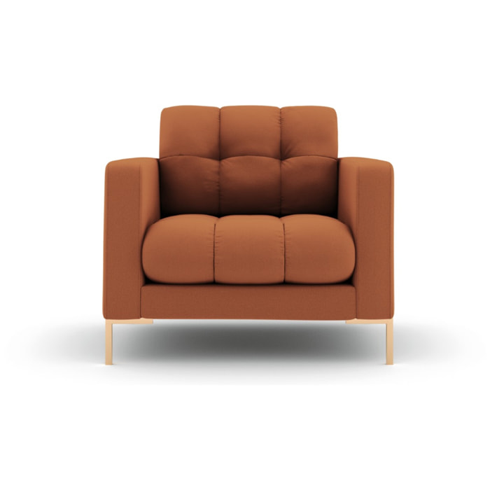 Fauteuil "Bali" en tissu structurel brique