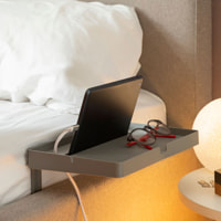 Ripiano universale per letto - grigio - 30x19x2,5 cm