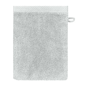 Gant de toilette pur coton 550 g/m² uni gris Elea nuage