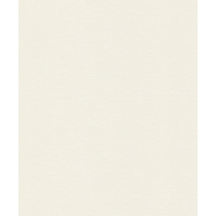 Papier peint uni à l'aspect 'Tissé' - Blanc