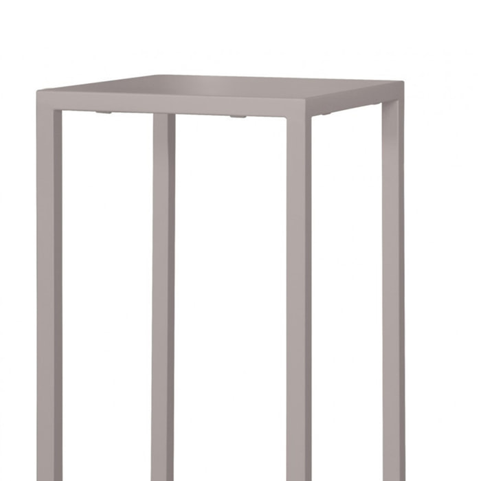 Tavolo alto BASILEA in metallo tortora 70x70 cm, impilabile