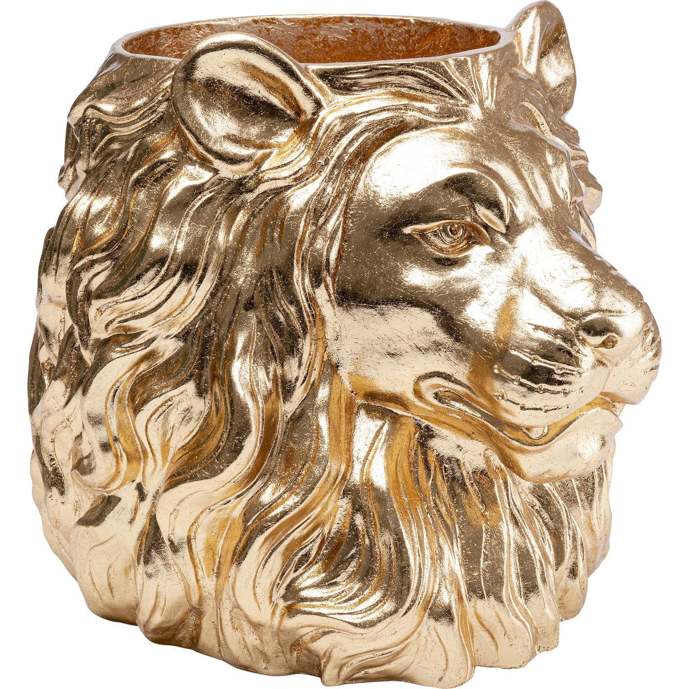 Cache-pot Lion doré Kare Design