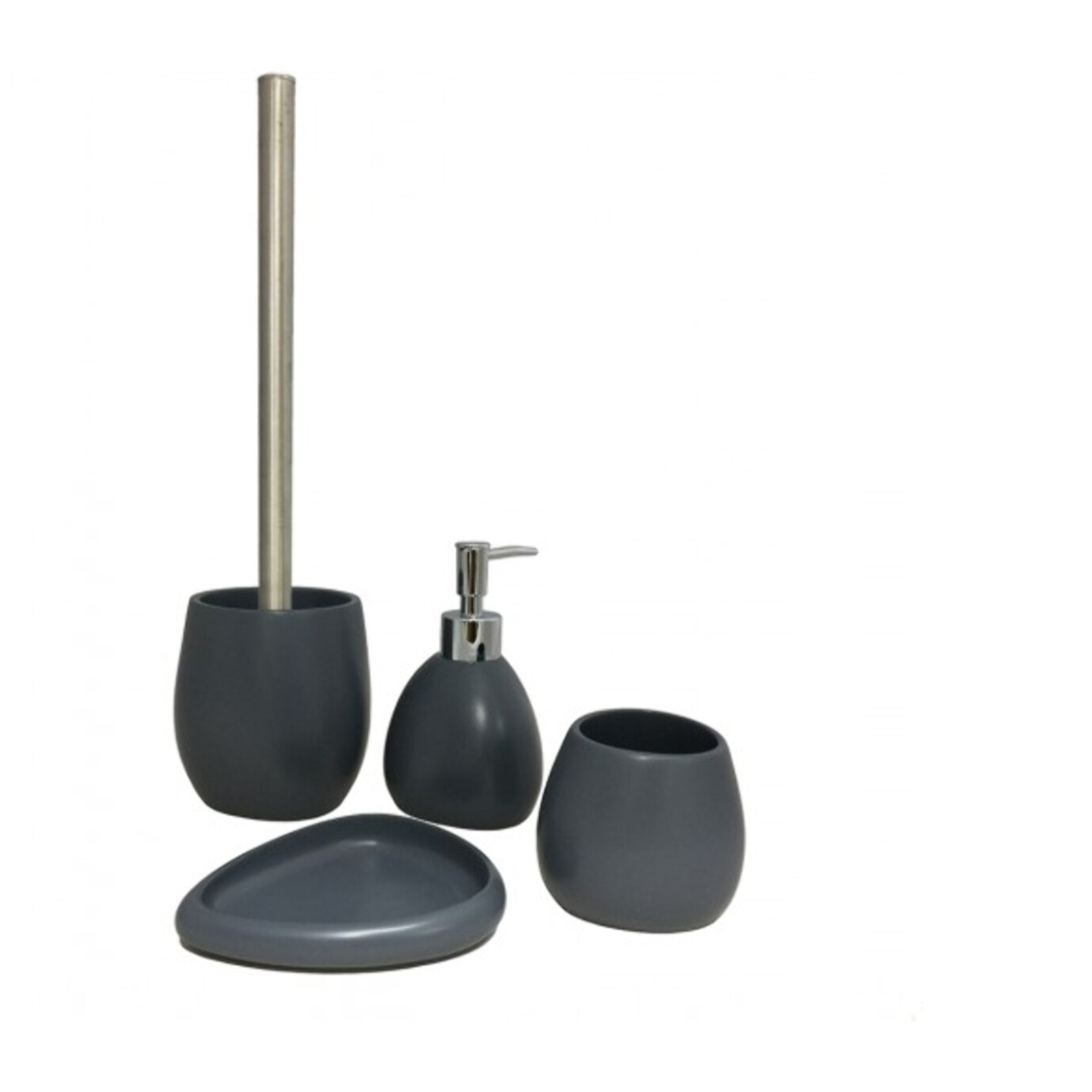 Set 4 accessoires salle de bain en pierre naturelle - KINGSTON