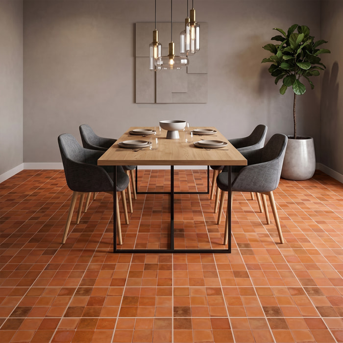 Sticker Sol avec laminat de Protection en Plastique Anti-dérapant | Stickers adhésif Sol - 9 STICKERS CARRELAGES TERRE CUITE SOL DE MOLFACO -