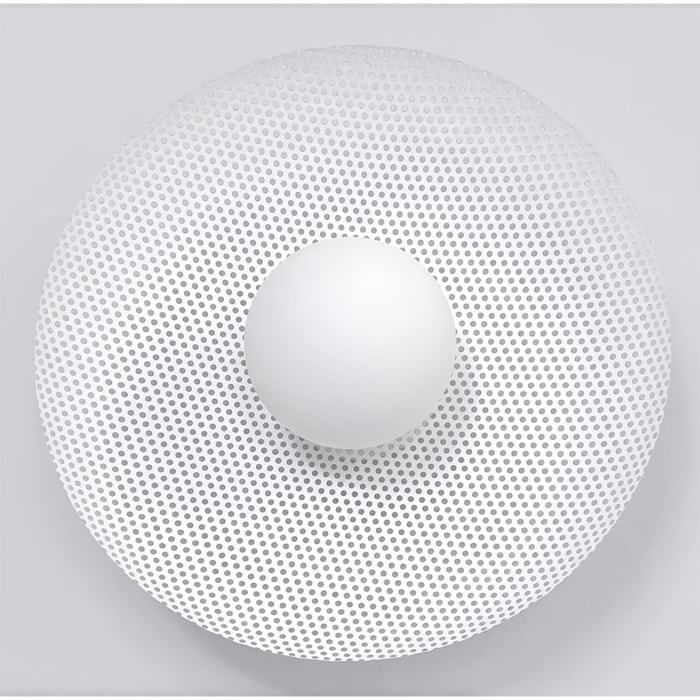 Lampada da parete Vibez in acciaio bianco