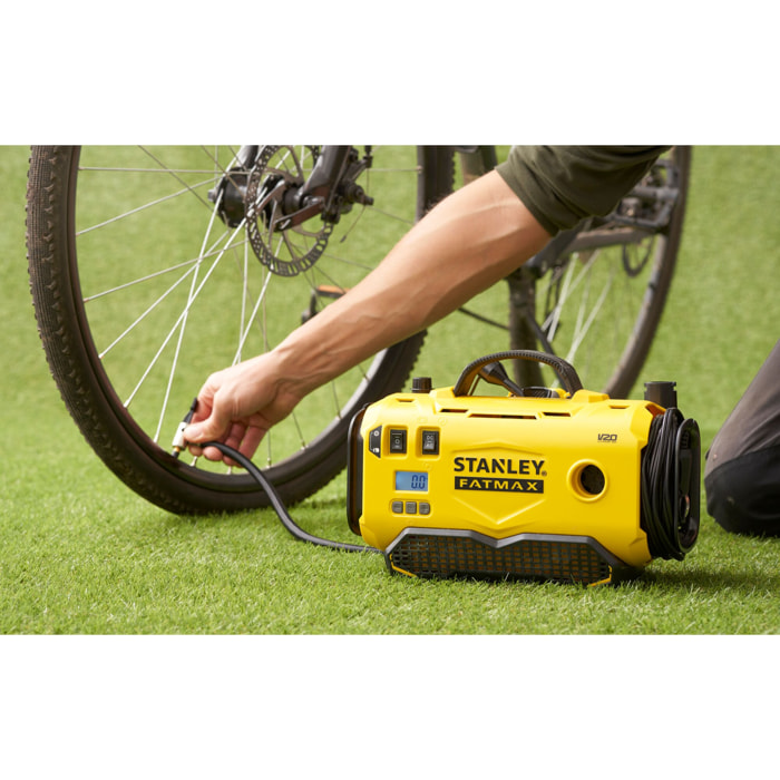 V20 Gonfleur - Compresseur 11 Bars/ 160 Psi - Lithium 18V - Sans Batterie  STANLEY FATMAX - SFMCE520B-QW