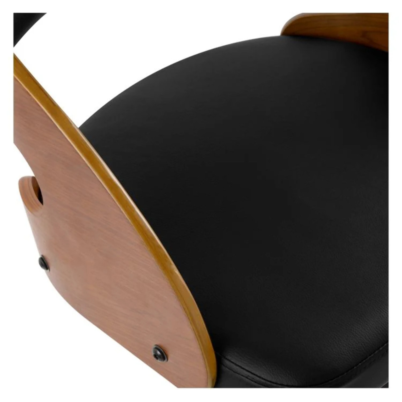 Chaise de bar réglable 62/84 cm en cuir synthétique noir - Louis