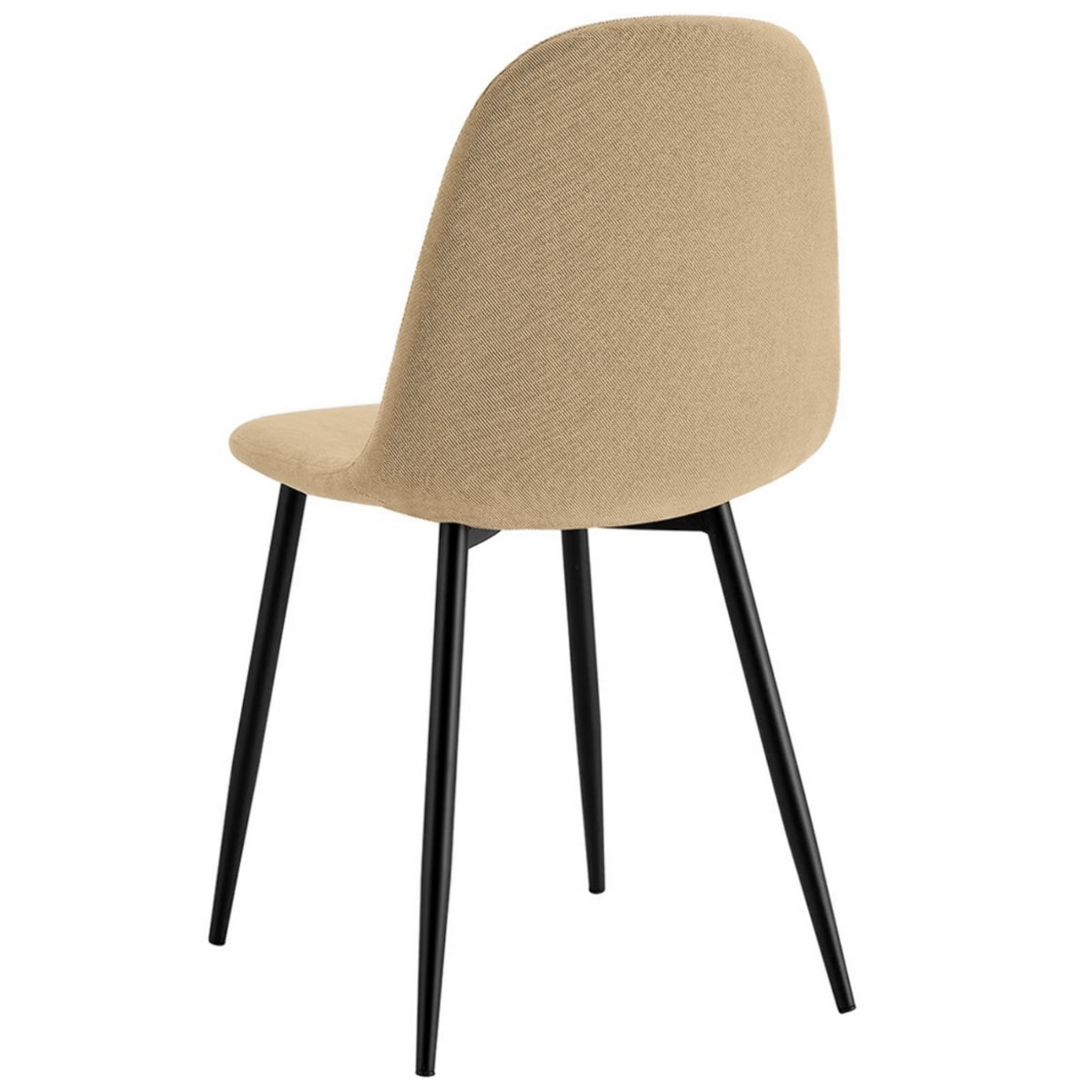 Set da 4 sedie da pranzo in tessuto sabbia - Bella