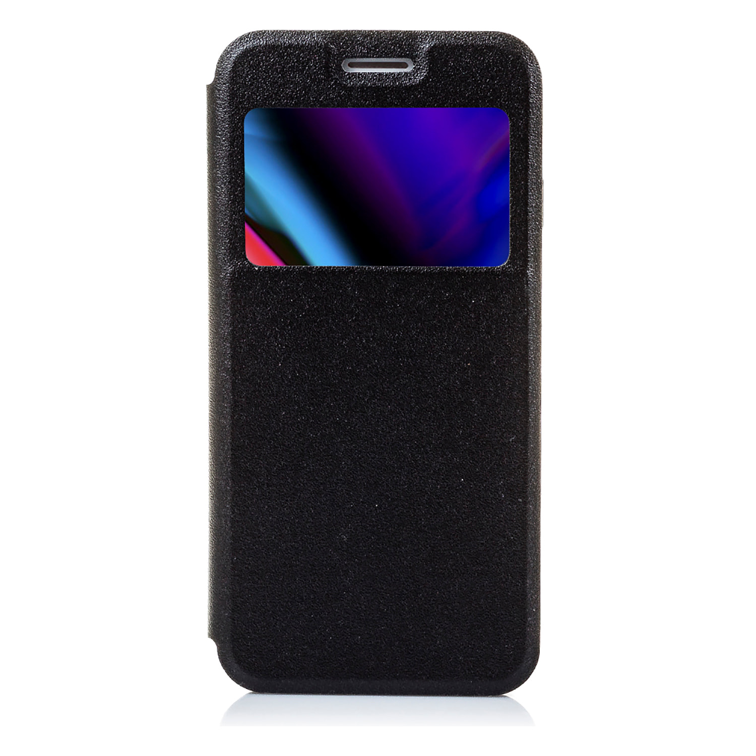 DAM CUSTODIA A LIBRO CON CHIUSURA MAGNETICA A FINESTRA Iphone 7/ Iphone 8 7x1x14 Cm. Colore nero