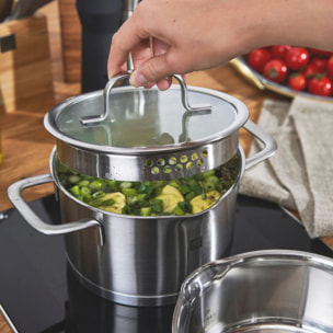 4-pcs, Set de casseroles, Argent