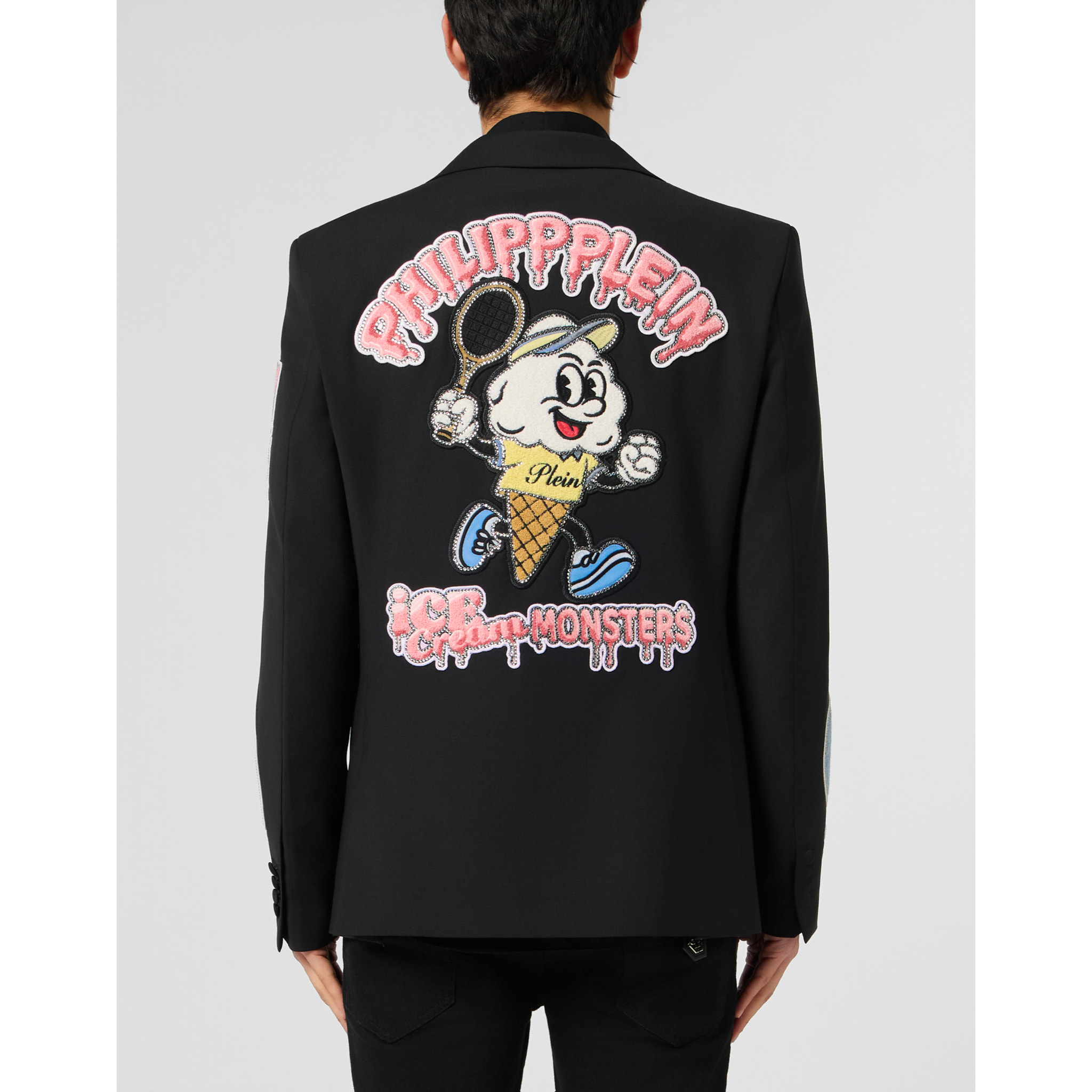 PHILIPP PLEIN Gigolo Fit Blazer Ice Cream Patches