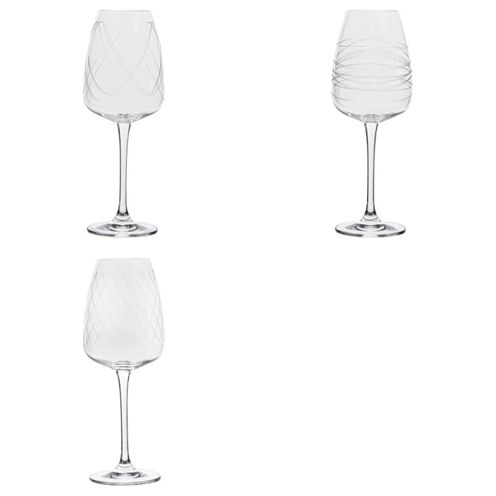 4 verres à vin transparent D8,6xH23,2cm