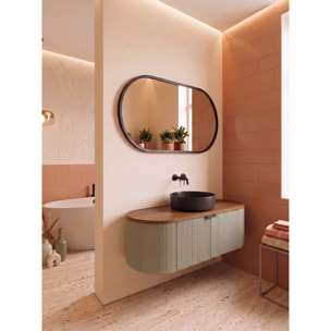 MOBILE DA BAGNO GLOBO 120 VERDE, NOCE E NERO - 4 PEZZI