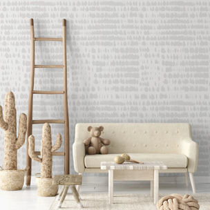 Carta da Parati Bianca Grigia