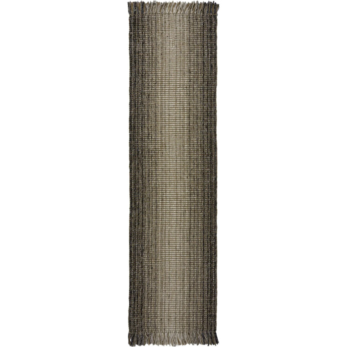 Tapis en jute de couloir OMBRE Gris