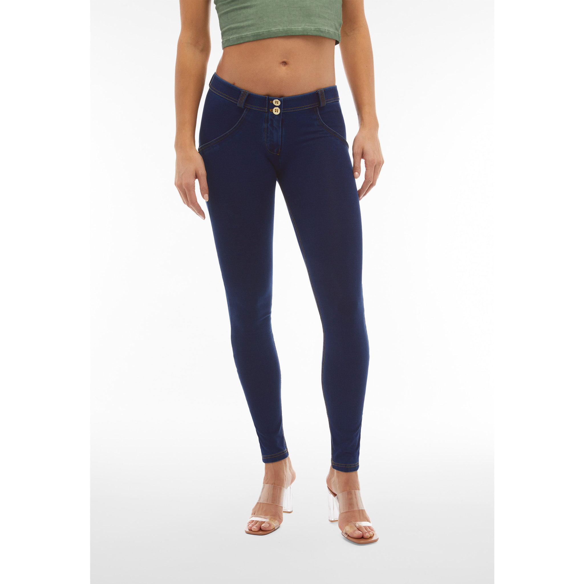 Jeggings push up WR.UP® vita bassa in jersey organico