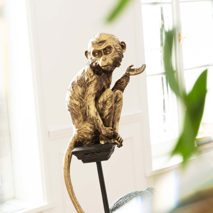 Déco singe perché 109cm doré Kare Design