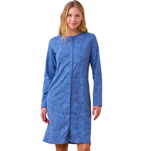 Camicia da notte donna caldo cotone con apertura frontale articolo flory Noidinotte