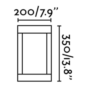 PILO 350 Lampada paletti muro grigio 3000K