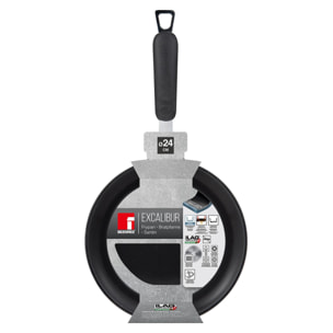 excalibur sartén de ø24cm en aluminio forjado con interior cerámico en color gris