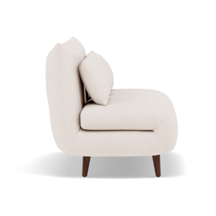 Lumi - Banquette convertible clic-clac 2 places en velours côtelé - Beige