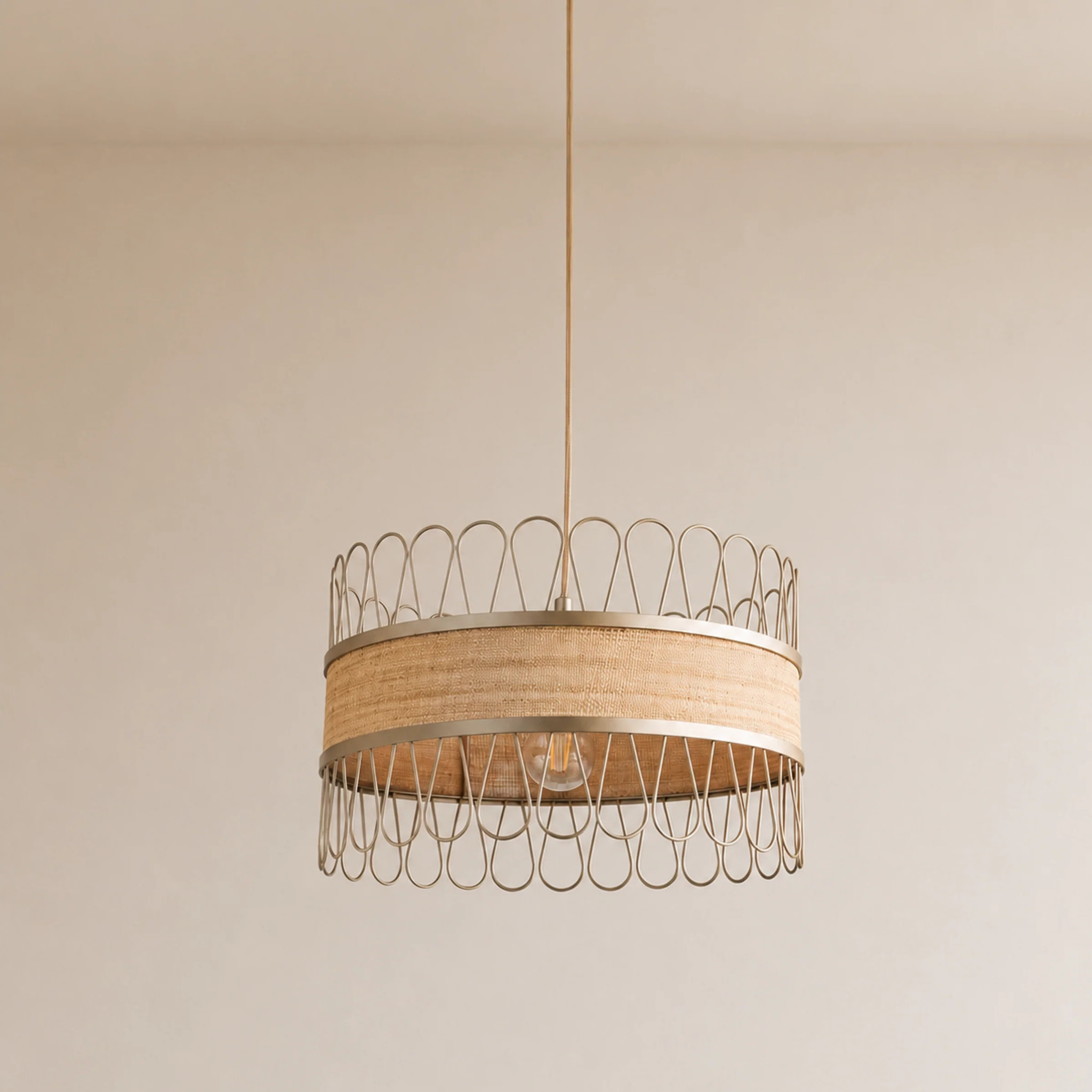Suspension en rotin D40 cm - Flore