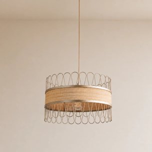 Suspension en rotin D40 cm - Flore