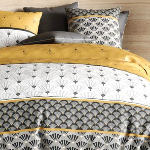 Parure housse de couette imprimé 100% coton - léo