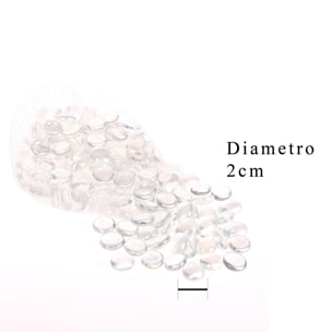 Gemme di Vetro. Peso 500 Gr - Pezzi 12 - 14,5X2X14,5cm - Colore: Incolore - Bianchi Dino - Decorazioni Varie