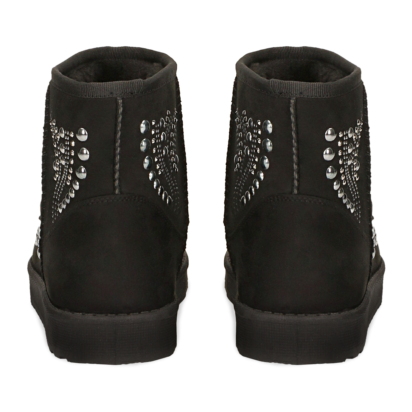 Botines de invierno negros con mini tachuelas