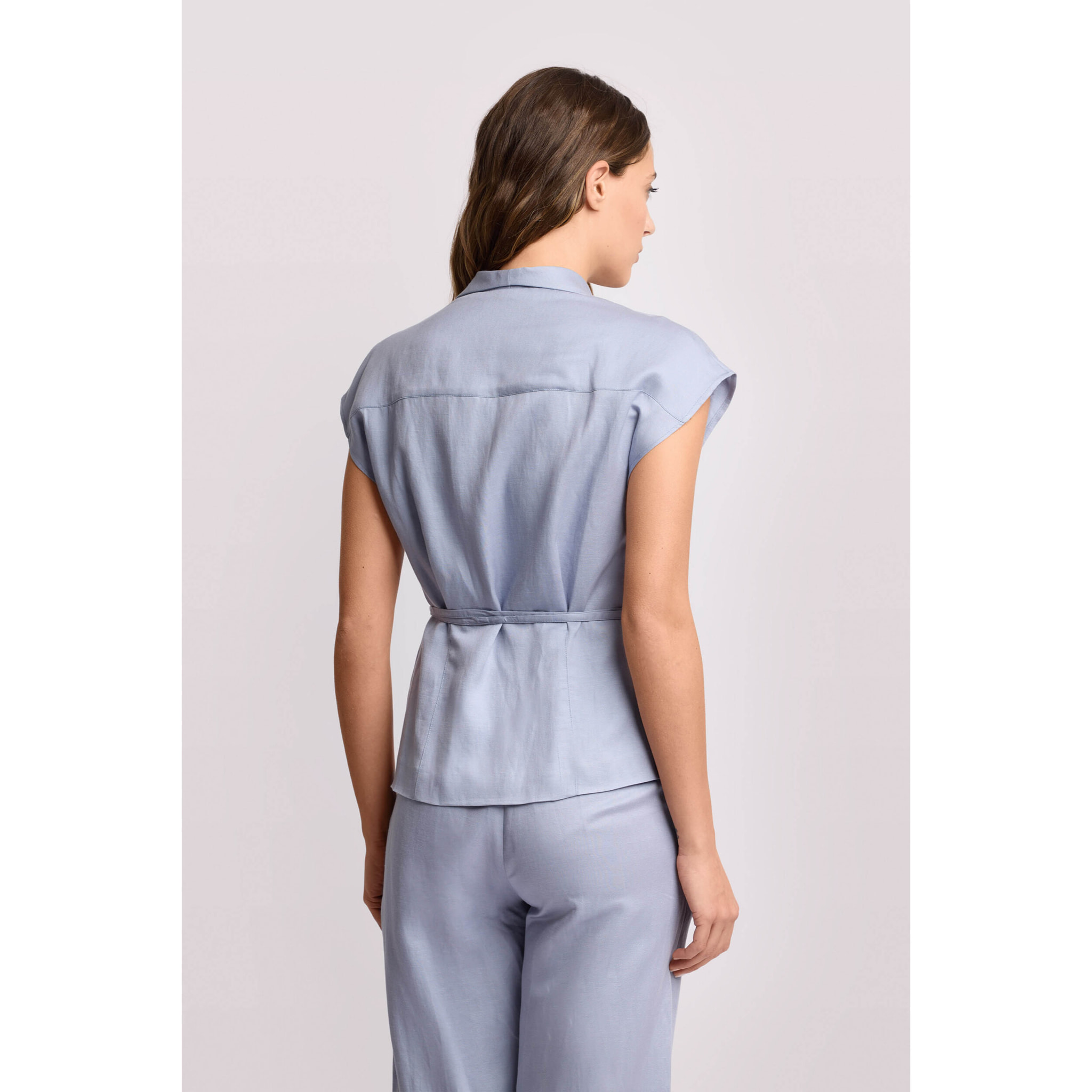 Kocca - Blusa con colletto a punta Donna, Tinta unita, Scollo a V
