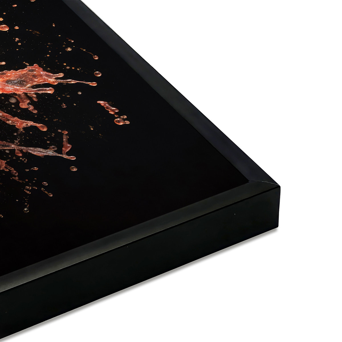 Affiche encadrée verre fruits exotiques fond noir Affiche + cadre en métal - Noir