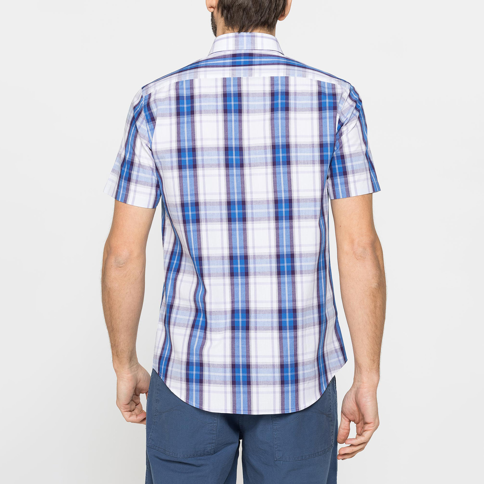 CAMICIA A MANICA CORTA IN COTONE CON FANTASIA