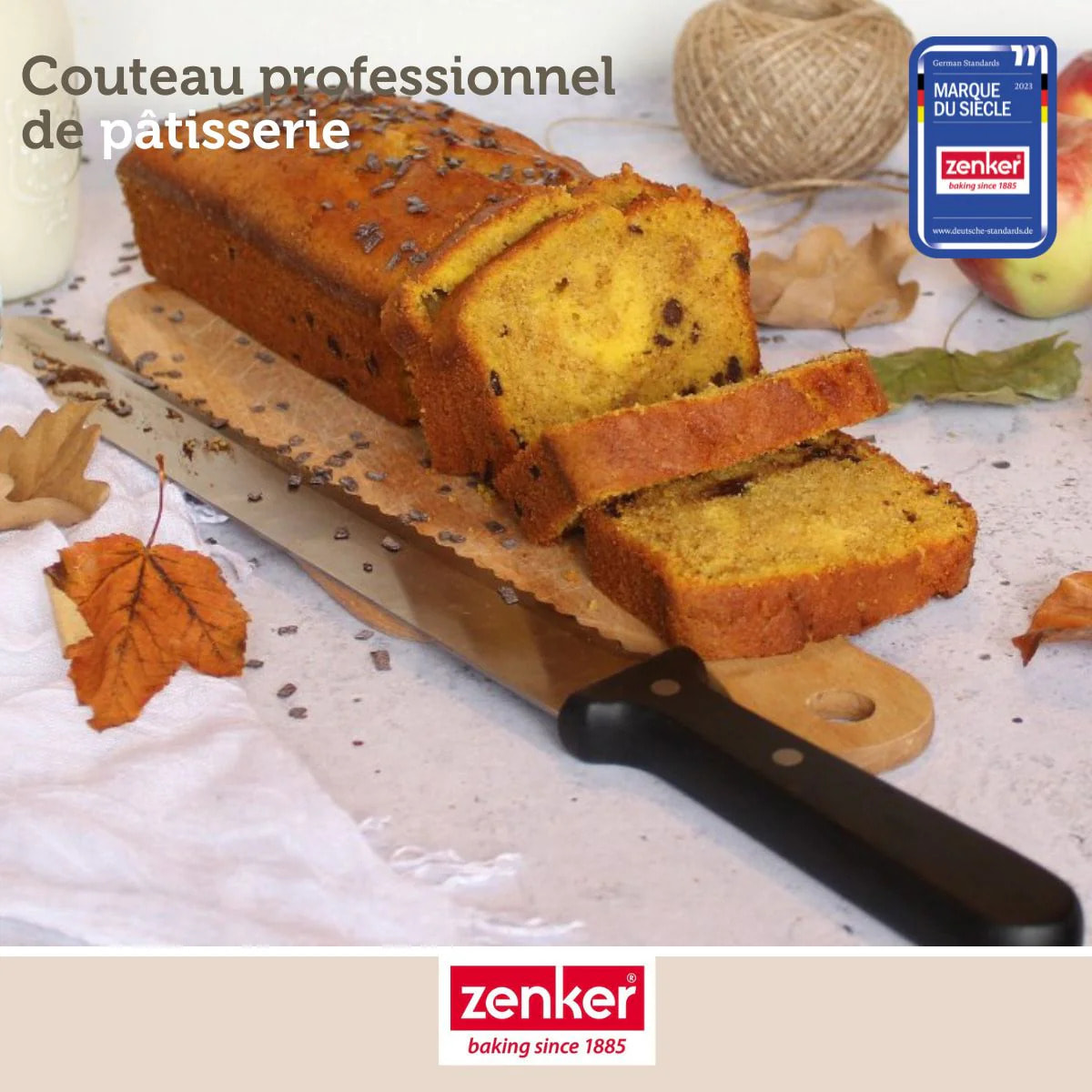 Set de 2 couteaux unitaires 30 cm en plastique Zenker Smart Pastry