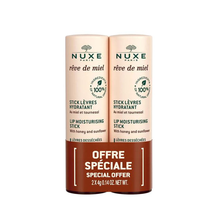 Rêve de Miel - Duo Sticks lèvres hydratants 2x4g Rêve de Miel