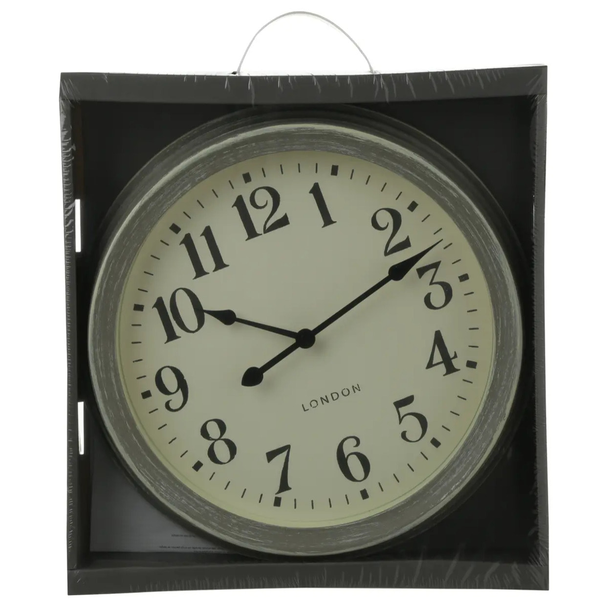 Horloge gris brossé D35 cm