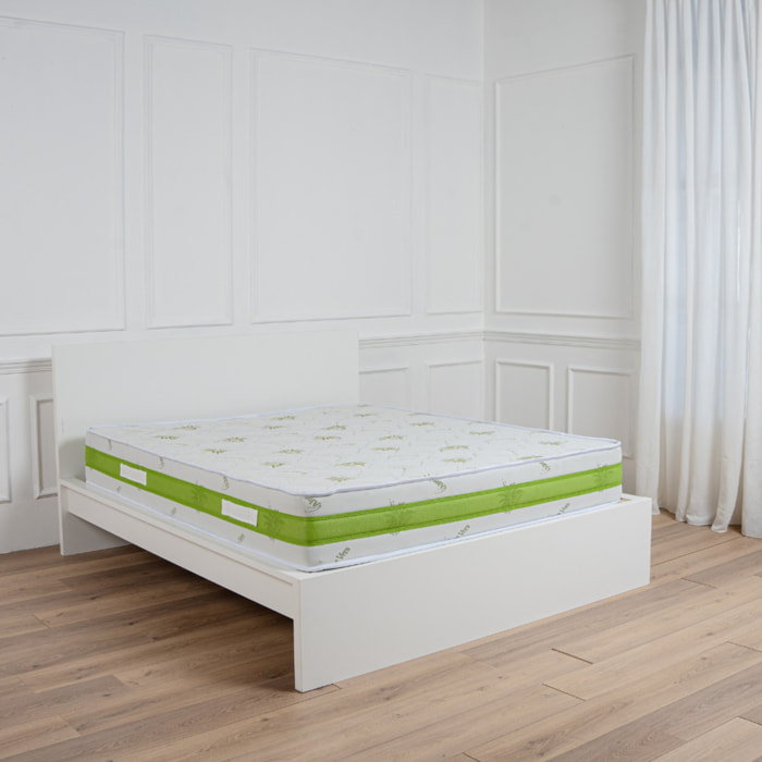Materasso Una Piazza e Mezza WaterFoam H25 Fisso Aloe Vera 120x190 - (Antiacaro - Anallergico - Antibatterico - Ergonomico)