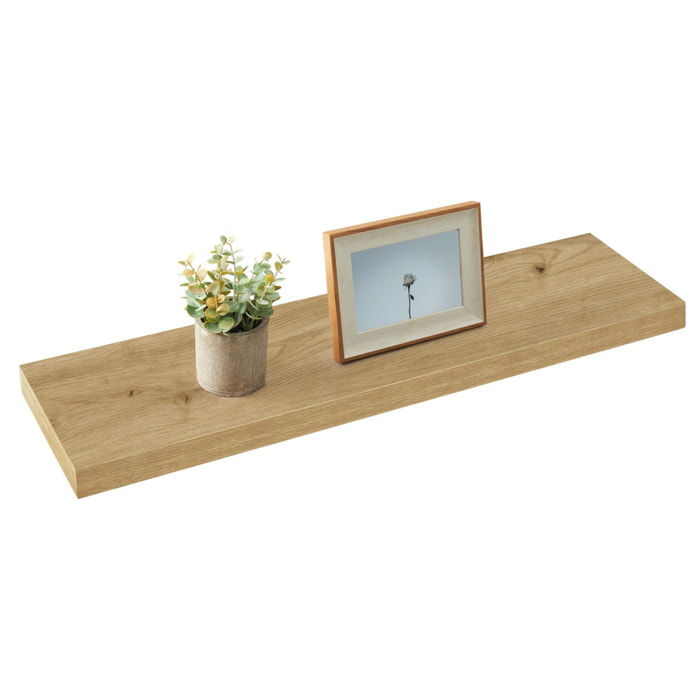 Mensola a muro moderna sospesa Rovere Artisan 80 cm