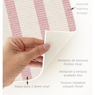 Alfombra de vinilo Ritmus Pink 200x266 cm -PVC antideslizante, vinilica para cocina o salón, lavable, estilo abstracto