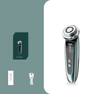 Strumento di bellezza e cura della pelle RF con 5 modalità di utilizzo.