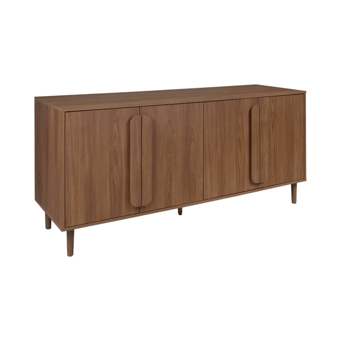 Buffet vintage décor bois 4 portes 160cm JULIANA