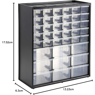 Boîte de rangement polyvalente avec 39 tiroirs