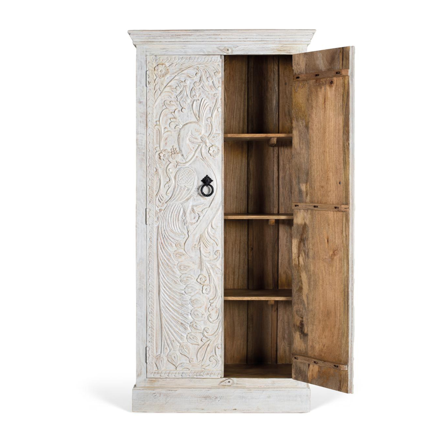 Armario de Madera de Mango 90 Cm Estilo Mediterráneo Moderno