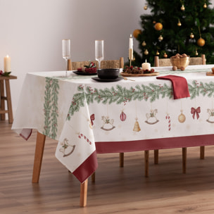 Nappe de Noël en coton155x300 cm